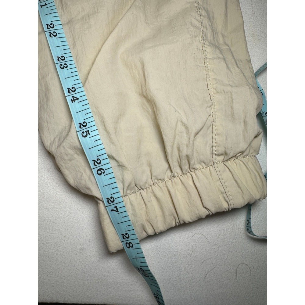 Isaac Morris Ltd Womens Nylon Cargo Joggers Tan Beige Orange Drawstring Size M - Picture 8 of 8